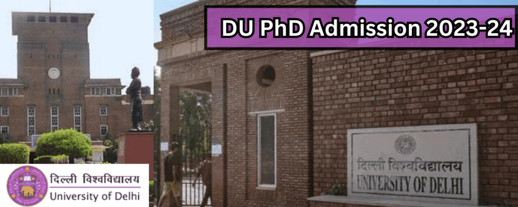 DU PhD Admission 2023-24