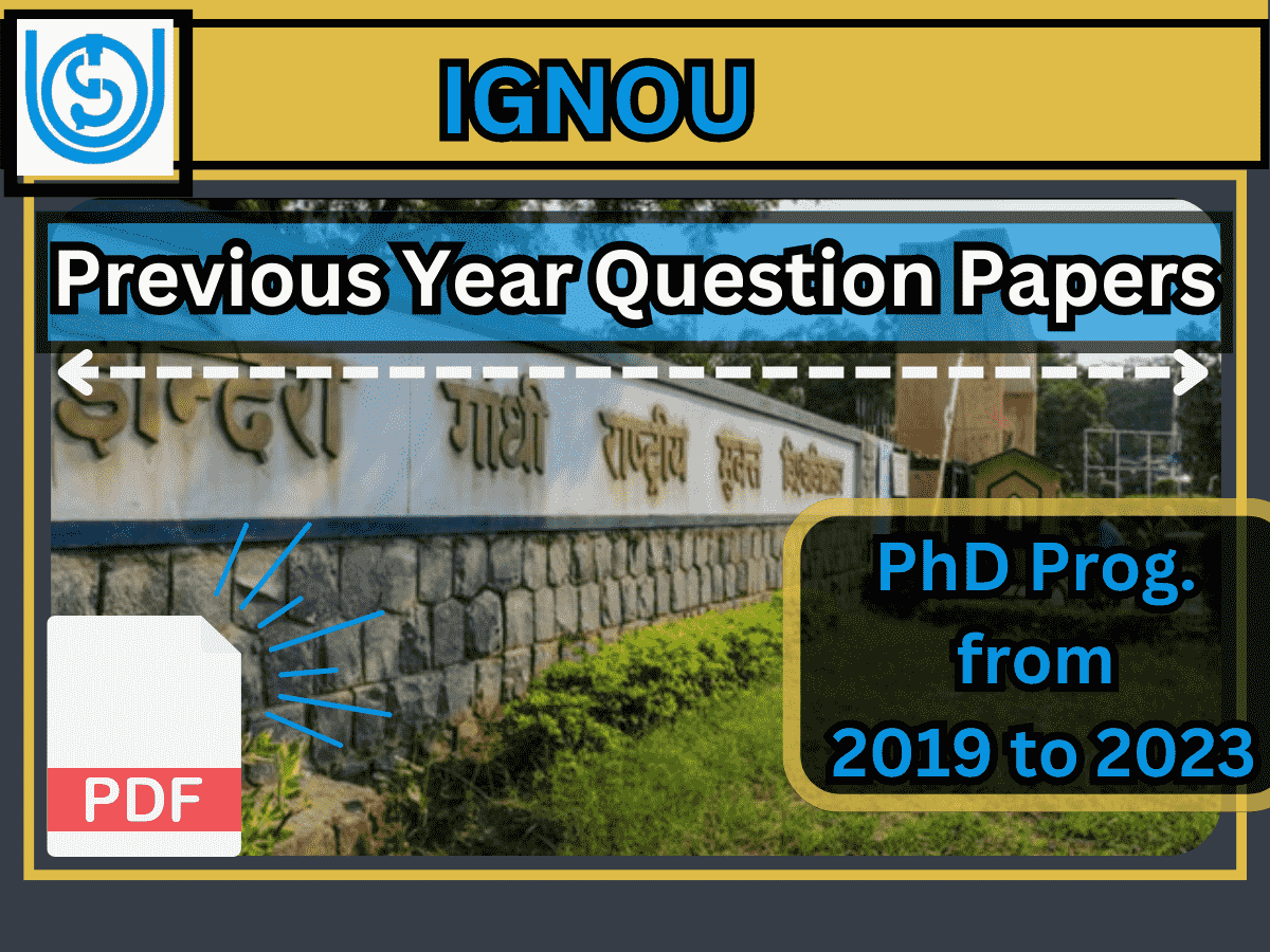 IGNOU Phd Entrance paper (PYQ)