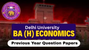 DU BA Economics Previous Year Question Papers