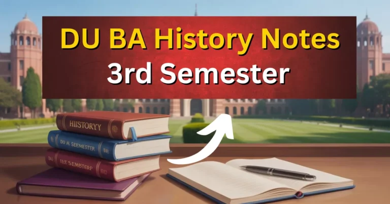 DU BA History 3rd Semester Notes PDF